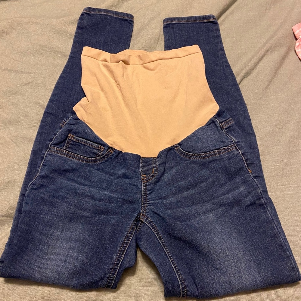 SOLD Blue Indigo Maternity Skinny Jeans